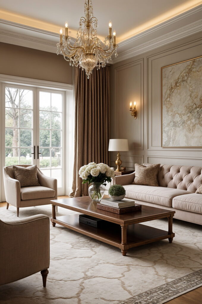 A refined living room featuring harmonious proportions and carefully selected, premium furnishings.