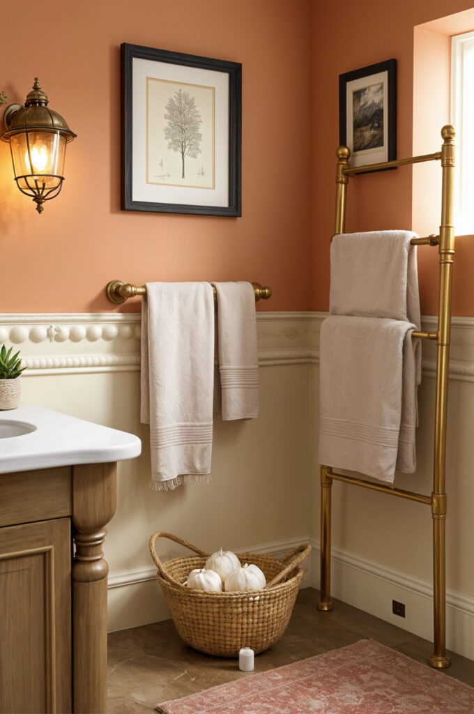 Enhance kitchens and bathrooms with warm neutral tones and natural materials for a refined, elegant feel.