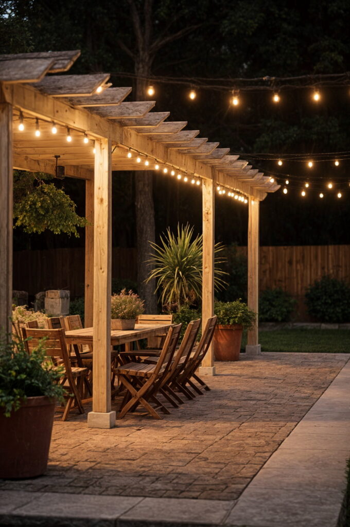 Good lighting lets you enjoy your outdoor reading spot well into the evening.