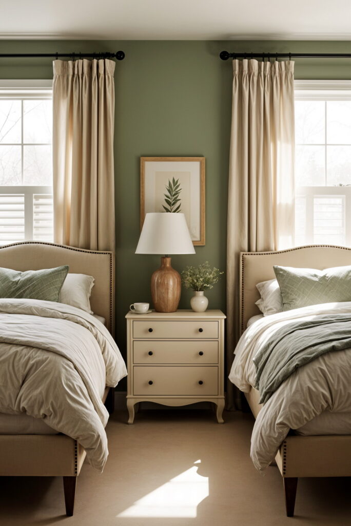Mirrored elements create visual balance, bringing harmony and comfort to the space.
