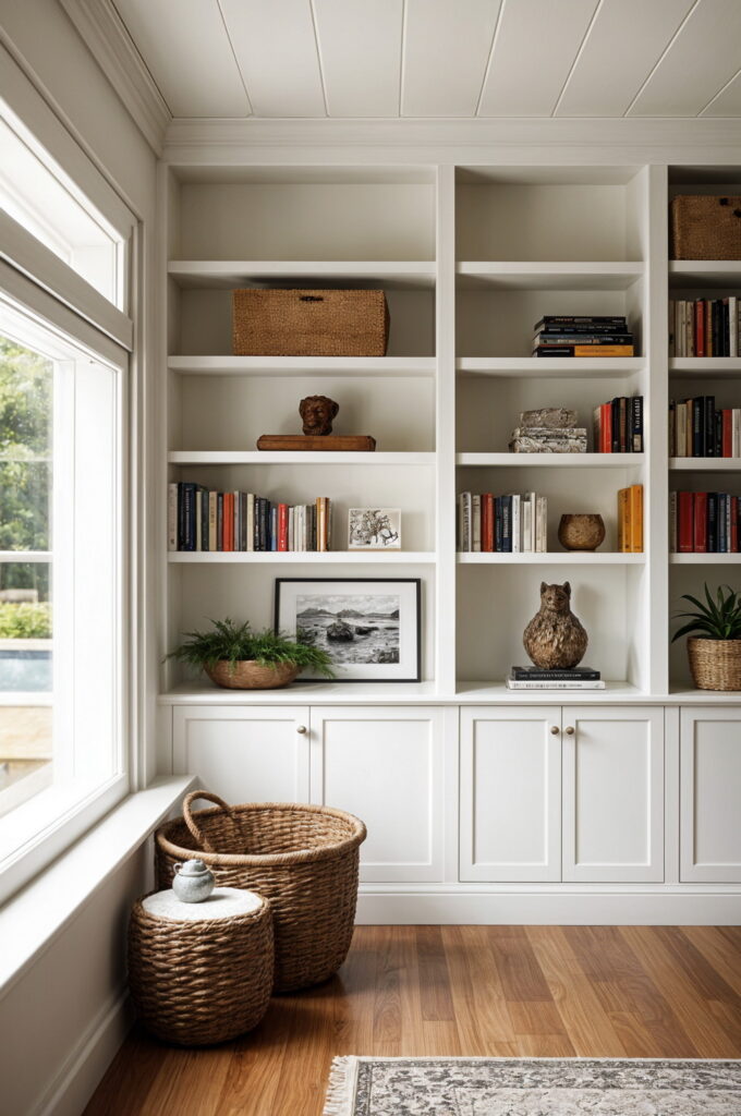 Thoughtful planning is essential before starting any open shelving setup.